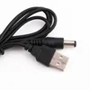 Câble de charge universel USB vers CC 5V 5.5*2.1mm 3.5*1.35mm Barrel Jack Adaptateur d'alimentation Câbles Connecteur Cordon pour MP3/MP4/Lampe/haut-parleur etc.