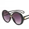 US Warehouse Moda Oversized Round Sunglasses Donne Donne Vintage Colourful Oval Lens Occhiali da vista Occhiali da sole Occhiali da sole Shades UV400