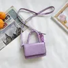 Bolsos de moda para niños 2022 Candy Color Sólido Girls Messenger Bag Bolso de cocodrilo Pequeño Bolso Hombro Caliente