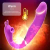 Masaż ogrzewania wibrator ssanie zabawek seksu dla pary 360bending erotycznych produktów dorosłych realistyczne dildo penis podwójne masturbacja