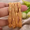 Bangle 24k Dubai 1Pcs lot Gold Color Bangles For Women Bride Wedding Bracelet Africa Arab Jewelry Charm Girls128034856928