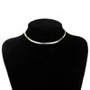 2020 Gold Silver Plated Adjustable 5MM Flat Snake Chain Herringbone Choker Necklace Simple Dainty Jewelry for Women 15 Chock291P