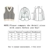 Sllsky Plaid Knitted Sweater Vest Women 2020 Oversized Pullover Vintage Sleeveless V-Neck Korean Female Waistcoat Sweater Tops