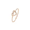 30 pz / lotto coreano legato cuore vuoto anelli in lega di metallo croce amore anello per le donne argento femminile apertura gioielli a mano regolabile Acces228d
