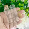 15 ml kleine glazen container met kurk is kristalhelder mini schattig diy handwerk cosmetica lege flessen parfum wensen flacons