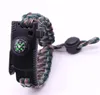 Tactische zelfverdediging Survival armbanden Outdoor Emergency Parachute Cord Emergency Rescue Bracelet Kit Euipment