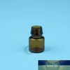 200 sztuk / partia Hurtownie 1 ml Mini Amber Glass Fiolka Z Łzawienie Off Revillable Mały Medicine Medycyna Jar Container