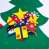 DIY Felt Julgran 37PCs Ornament Wall Hängande Navidad 2021 Xmas Kid Presenter Party Supplies Juldekoration för Hem LJ201128