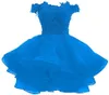 Nowy Sexy 2020 Czerwone Kryształy Koronki Prom Suknie Krótki Plus Rozmiar Ombre Koktajl Homecoming Party Gown QC1534