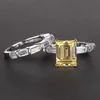 PANSYSEN marca reale 925 anelli in argento sterling per le donne 8x10 mm smeraldo naturale della pietra preziosa gioielleria raffinata anello di fidanzamento di nozze Y200321