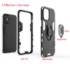 Armour PC Tampa do anel de capa de telefone para iPhone 12 mini estojos para iPhone 11 Pro XS max xr x 8 7 6 mais 5 5s SE 2020 5C Tampas traseiras