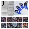 10 stks Kerstmis Nail Art Decoraties voor Nagels Mix Kleurrijke Transfer Nail Folie Sticker Sneeuwbloem Elanden Gift Santa Adhesive Paper