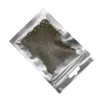Sac d'emballage en plastique transparent Mylar noir mat 8.5x13cm, sac d'emballage en aluminium thermoscellable, sac d'emballage supérieur à fermeture éclair