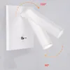 Topoch Modern Wall SCENCE COM LIGUEL ON/OFF LAMP 3W LED LED Decoração de casa Cama Leitura Leitura de Lâmpada Lampela Lampara Lampara