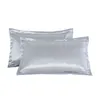 Imitation Silk Pillowcase Ren emulering Satin Bekväm kuddehölje för sängkasta Enstaka kuddeöverdrag för hem och hotell 48 * 74cm