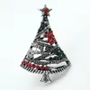 Gifts the Winter Tree Animal Pins for Women Rhinestones Christmas Brooches