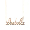 Isabella nome colares pingente personalizado para mulheres meninas crianças melhores amigos mães presentes 18k banhado a ouro jóias de aço inoxidável