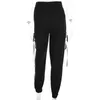 Heyoungirl Streetwear Cargo Broek Vrouwen Casual Joggers Zwarte Hoge Taille Losse Vrouwelijke Broek Koreaanse Stijl Dames Broek Capri T200319