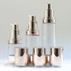 15ml 30ml Makeup Empty Cosmetic Container Airless Pump Plastic Bottles Lotion Liquid Refillable for Travelling 10pcspls order