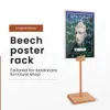 A4 Dubbelzijdige Tafel Acrylic Metalen Frame Voetstuk Poster Papier Reclame Teken Houder Pop Stand Boards voor Tentoonstelling