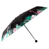 Mini Capsule Parapluie Femme Motif Flamant Rose Poche Anti-UV Parapluie Coupe-Vent 5 Parapluies Pliants Compact Pluie Enfants paraguas 201104