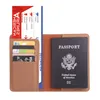 カード所有者ユニセックスパスポートカバー明るい表面証明書バッグパッケージトラベルバッグのヌバックレザー