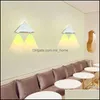 Wall Lamp Home Deco El Supplies & Garden Indoor Light 3W 9W Led Triangle Aluminum Luminaire Living Room Aisle Bedroom Bedside Lighting Sconc