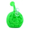 6 inch smoking bubbler glass water pipes silicone bongs dab rig pipe bong with hookah bowl pumpkin good choice for halloween