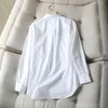 England Style Shirt Büro Dame Einfache Mode Popeline Massive Weiße Bluse Frauen Blusas Mujer de Moda 2022 Neue Hemden Frauen Tops