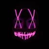 Holiday Supplies Decorations Mask Portable PVC Halloween Party Cosplay Costume Low Power Consumption Luminous LED Mask T200907