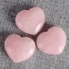 Healing Crystal Natural Rose Quartz Love Heart Worry Stone Chakra Reiki Balancing For DIY Craft 1" Home Decor JK2101KD