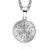 Naszyjniki wisiorek Abaicer Sigil Magic Wicca Seals of Seven Archanioł Choker Oświadczenie Silver Stal nierdzewna Naszyjnik Klucz Solomon