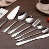 Rostfritt stål kniv gaffel sked silver dinner program mat klass lyx porslin set present diskmaskin säkra hem bestick dlh491