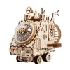 Robotime Steampunk DIY Robot Wooden Clockwork Music Box Decoration Gift AM601 LJ200928