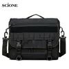 Molle Militaire Laptoptas Tactische Messenger s Computer Rugzak Heupriem Shouder Camping Buitensporten Leger XA156A 220211