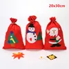 2020 sacchetto regalo di caramelle di Natale con coulisse rosso Zaino di Babbo Natale non tessuto fatto a mano Decalcomania Borsa di Natale Forniture natalizie T9I00630