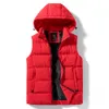 Hommes Automne Nouveau Ultra-Mince Bio Vers Le Bas Chaleur Gilet À Capuche Gilet Hommes Hiver Poids Léger Sans Manches Guilted Veste Gilet Hommes 201120