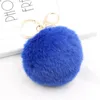 22 colores 8 cm bola de piel de conejo llavero colgantes coche de peluche llaveros accesorios bolso llavero colgante llavero anillos