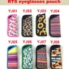 neoprene sunglasses pouch bag eyeglasses case serape sunflower leopard eyeglass bag