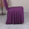 Stoel rok cover bruiloft banket stoelen beschermer slipcover decor geplooide rokken stijl stoel covers elastische spandex zitplaats BH4231 TYJ