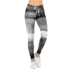 Moda Mulheres Legging Grid Padrão Impressão Fitness Leggins Slim Sexy Legins Cintura Alta Leggings Mulher Calças de Mulher 201014