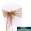 100pcs organza stol sash båge för täcka bankett bröllopsfest händelse chrismas dekoration sheer organza fabric leverans 18cmx275cm