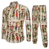 Jogo dos homens nova camisa + calças de duas peças Suite étnica trajes moda mens roupas verão casual vestido masculino mais tamanho 5xl 201204