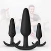 Massage 100 % sicherer Silikon-Dildo, Analplugs, Buttplug, Unisex, sexy Stopper, 3 verschiedene Größen, Sexspielzeug für Erwachsene für Männer/Frauen, Trainer-Massagegerät