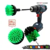 4pcs/set Drill Power Scrub Clean Brush Electric Drill Brush Kit With Extension For Cleaning Car, Seat, Carpet, Upholstery Q jllLAU