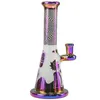 Partihandel Glas Bong Färgglada Bongs Matte 14mm Kvinna Joint Rainbow Heady Glass Rökning Rör Rak Rör DAB Verktyg Vattenrör Oljerigg