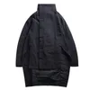 [EAM]新しいファッションの冬のスタンドリード不規則なロングタイプの綿パッド服の緩いコートソリッドブラックジャケット女性YA771 201009