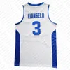 LaMelo Болл # 1 LiAngelo Болл # 3 Литва Витаутас Баскетбол Джерси прошитой White Limited Edition Customize любое число имя XS-5XL