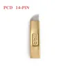 100 Stks 12 Pin 14 Pin Permanente Make-up Wenkbrauw Tatoo Blade Microblading Naalden voor 3D Borduurwerk Handmatige Tattoo Pen