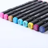 2430406080 Färger Målning Ritning Doubleend Marker Pens Alkoholbaserad skiss FeltTip Feily Twin Brush Pen Art Supplies 201223516800